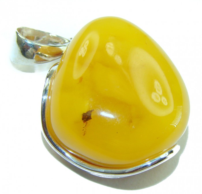 Prehistoric authentic Baltic Amber Amethyst .925 Sterling Silver handcrafted pendant