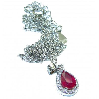 Francesca authentic Ruby .925 Sterling Silver handcrafted necklace
