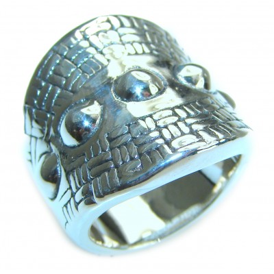Large Bali made .925 Sterling Silver handcrafted Ring s. 6 1/2