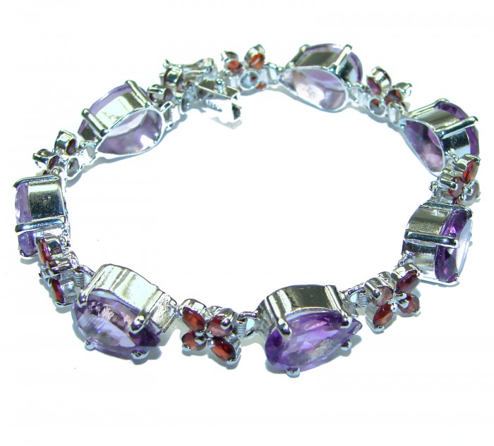 Real Beauty authentic African Amethyst .925 Sterling Silver handmade Bracelet