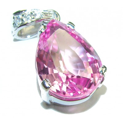 Best quality Genuine Pink Amethyst .925 Sterling Silver handcrafted pendant