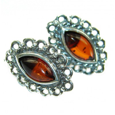 Cute Baltic Amber .925 Sterling Silver earrings