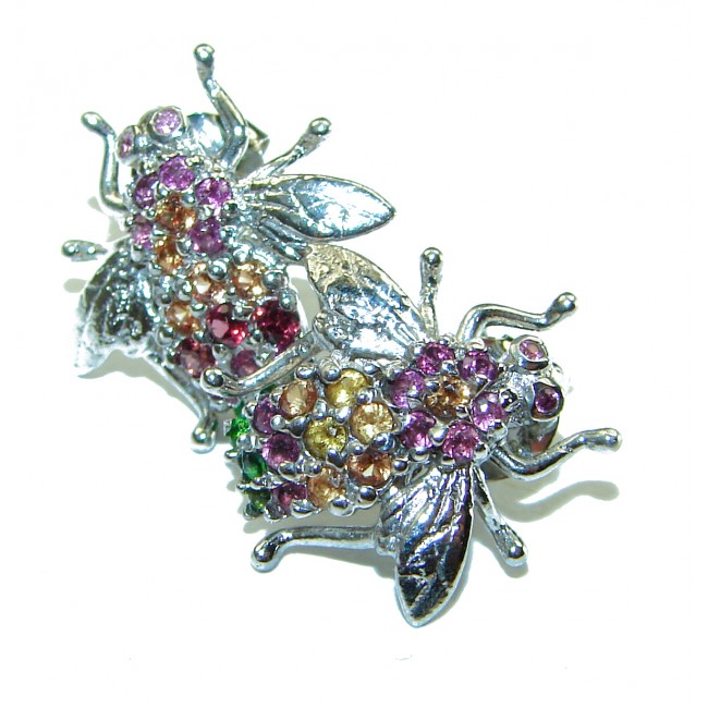 Orecchini Pendenti A Forma Di Ape In Argento Sterling 925, Gocce Ronzanti, Gioiello Artigianale - 2