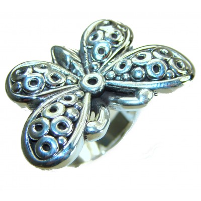 Silver Butterfly Italy Made Silver Sterling Silver ring s. 8