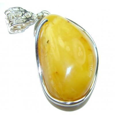 Authentic butterscotch Baltic Amber .925 Sterling Silver handcrafted pendant