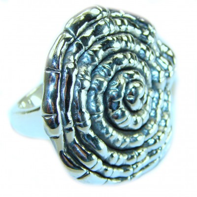 Large Bali made .925 Sterling Silver handcrafted Ring s. 8