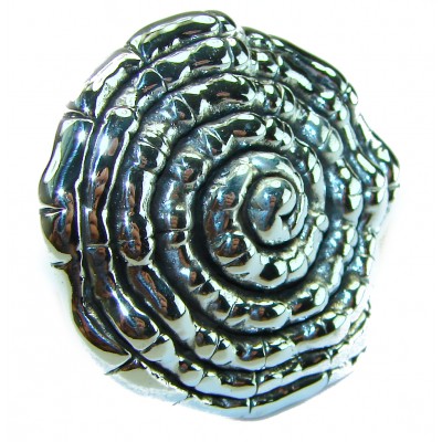 Ariadne's Thread Italy Made Silver Sterling Silver LARGE ring s. 6