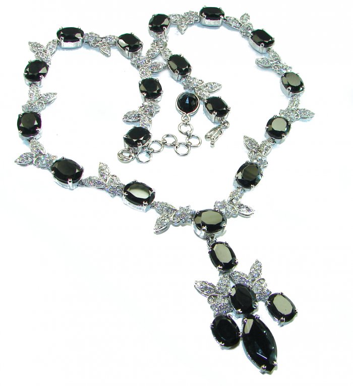 Luxurius genuine Onyx .925 Sterling Silver handcrafted Necklace - video