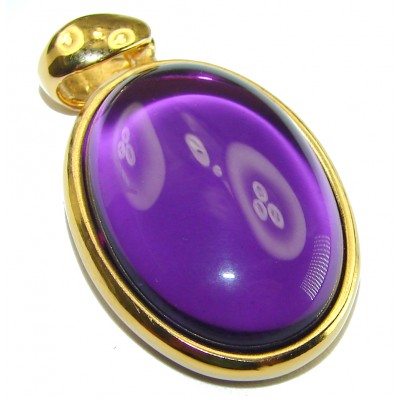 Vintage Design Amethyst 14K Gold over .925 Sterling Silver handcrafted Pendant