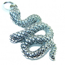 Boa Snake Marcasite .925 Sterling Silver Bali made Pendant
