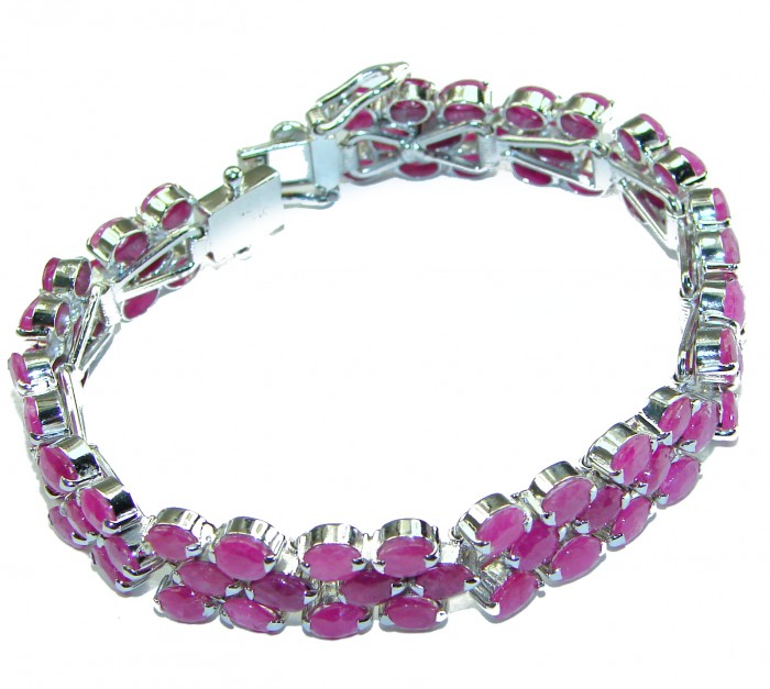 Incredible design authentic Ruby .925 Sterling Silver handmade Bracelet
