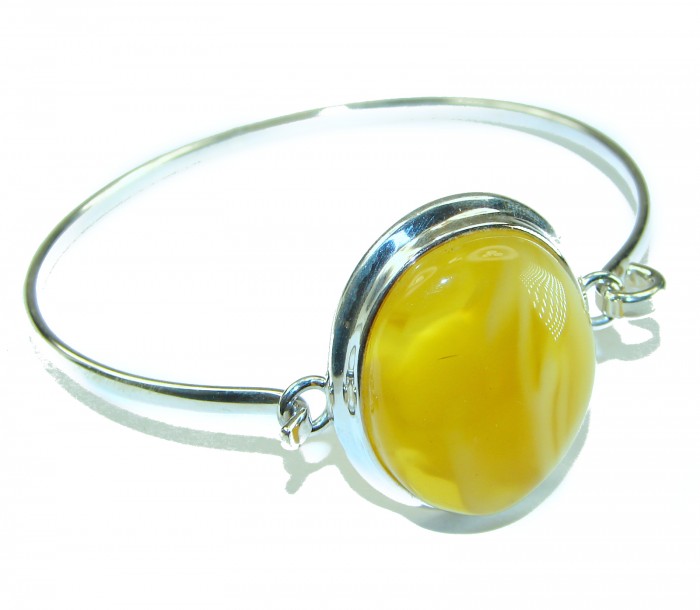 Excellent Baltic Amber .925 Sterling Silver entirely handcrafted Bracelet