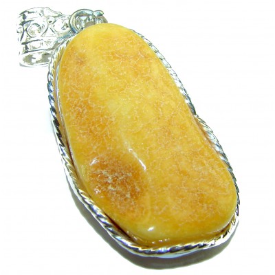 Butterscotch Baltic Amber .925 Sterling Silver handmade Pendant