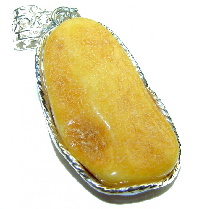 Butterscotch Baltic Amber .925 Sterling Silver handmade Pendant