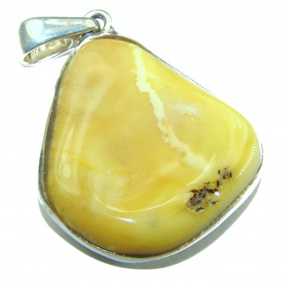 Butterscotch Baltic Amber .925 Sterling Silver handmade Pendant