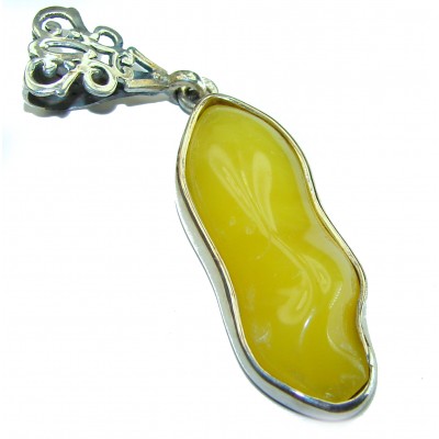 Butterscotch Baltic Amber .925 Sterling Silver handmade Pendant