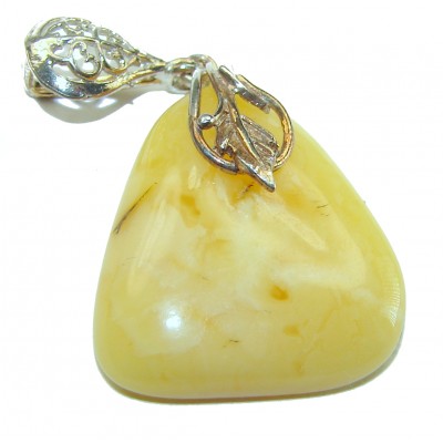 Butterscotch Baltic Amber .925 Sterling Silver handmade Pendant