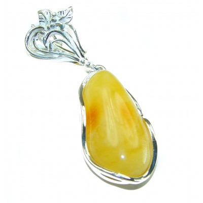 Butterscotch Baltic Amber .925 Sterling Silver handmade Pendant