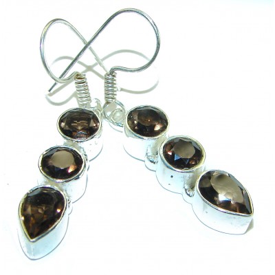 Smoky Topaz .925 Sterling Silver earrings