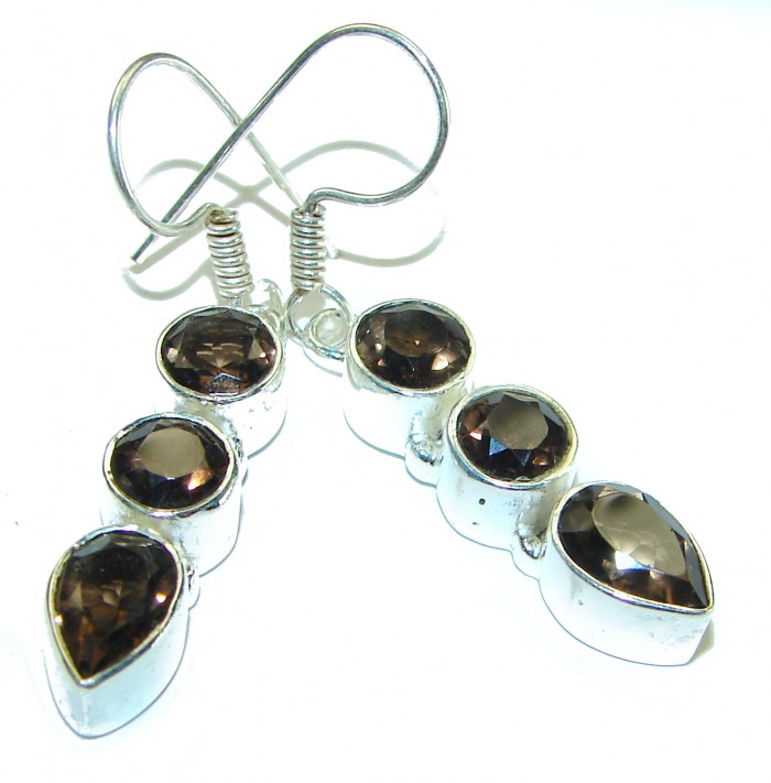 Smoky Topaz .925 Sterling Silver earrings
