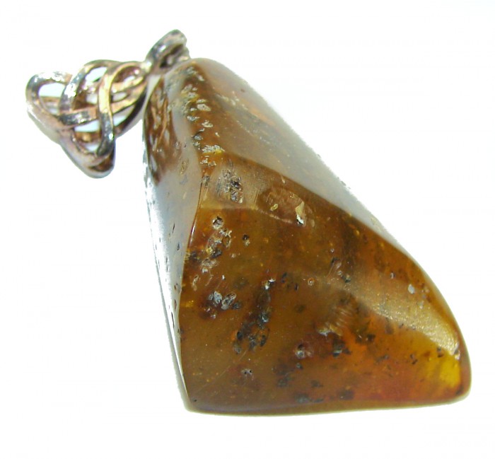 Real Beauty authentic Baltic Amber 925 Sterling Silver handcrafted pendant