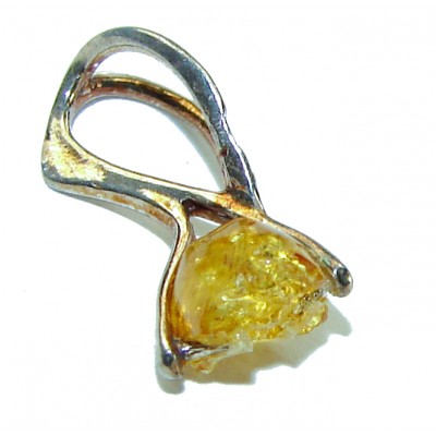 Summer Bird Amber Turquoise .925 Sterling Silver handmade Pendant