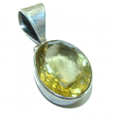 Champagne Topaz black rhodium over .925 Sterling Silver handcradfted Pendant
