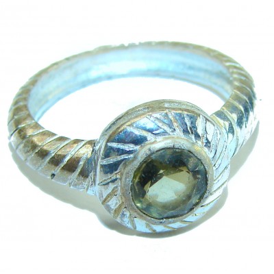 Sublime authentic Smoky Topaz .925 Sterling Silver handcrafted Ring size 7 1/2