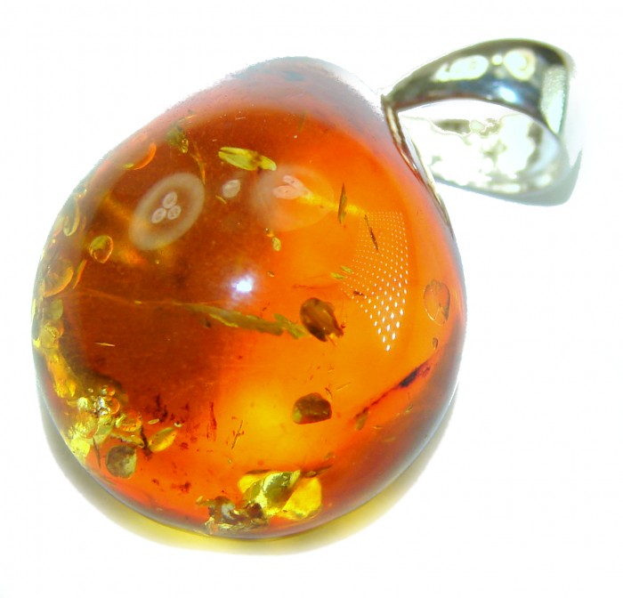 Real Beauty authentic Baltic Amber .925 Sterling Silver handcrafted pendant