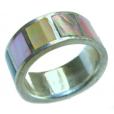 Blister Pearl .925 Sterling Silver brilliantly handcrafted ring s. 5 1/2