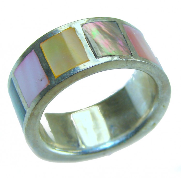 Blister Pearl .925 Sterling Silver brilliantly handcrafted ring s. 5 1/2
