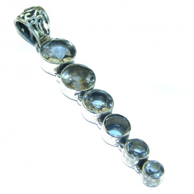 Fancy Smoky Topaz .925 Sterling Silver handmade Pendant
