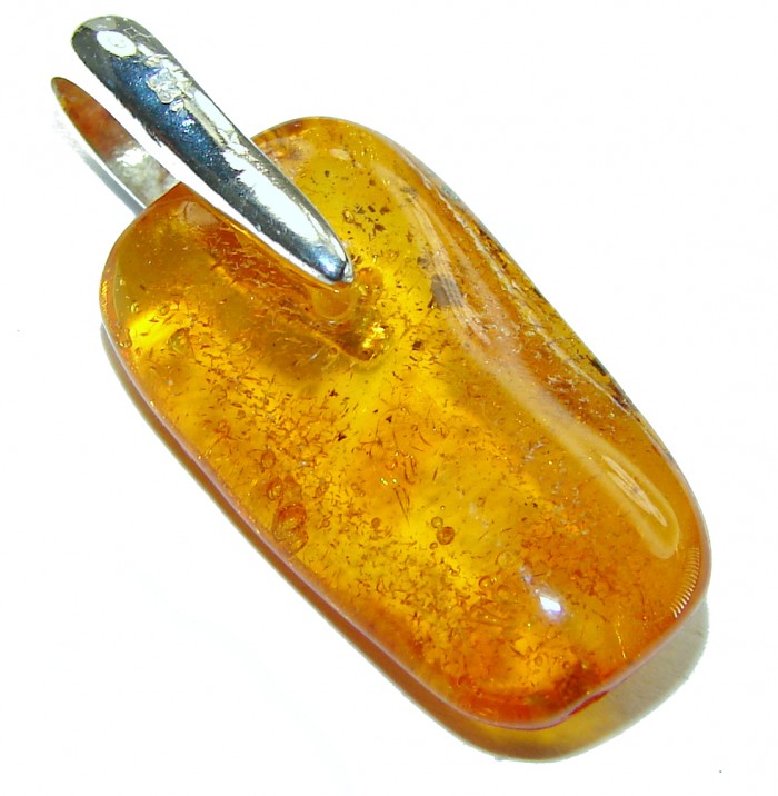 Vintage Beauty authentic Baltic Amber .925 Sterling Silver handcrafted pendant