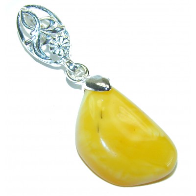 Butterscotch Baltic Amber .925 Sterling Silver handmade Pendant