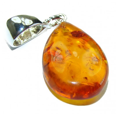 Real Beauty authentic Baltic Amber .925 Sterling Silver handcrafted pendant