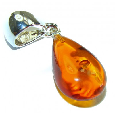 Real Beauty authentic Baltic Amber .925 Sterling Silver handcrafted pendant
