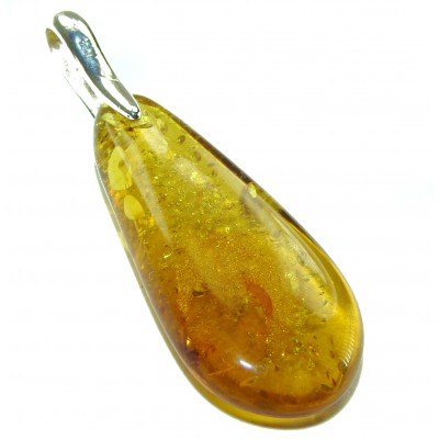 Vintage Beauty authentic Baltic Amber .925 Sterling Silver handcrafted pendant