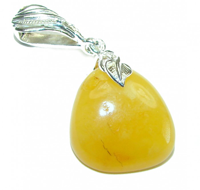 Butterscotch Baltic Amber .925 Sterling Silver handmade Pendant