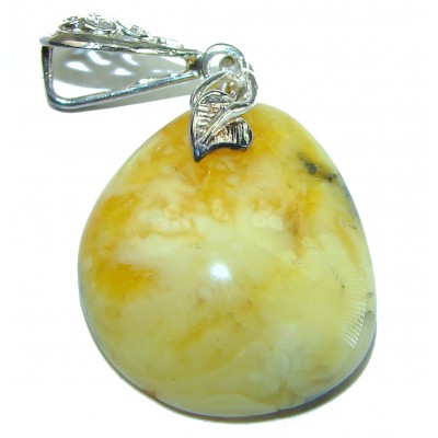 Butterscotch Baltic Amber .925 Sterling Silver handmade Pendant