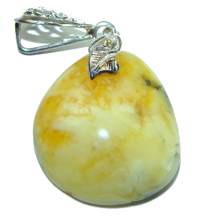 Butterscotch Baltic Amber .925 Sterling Silver handmade Pendant