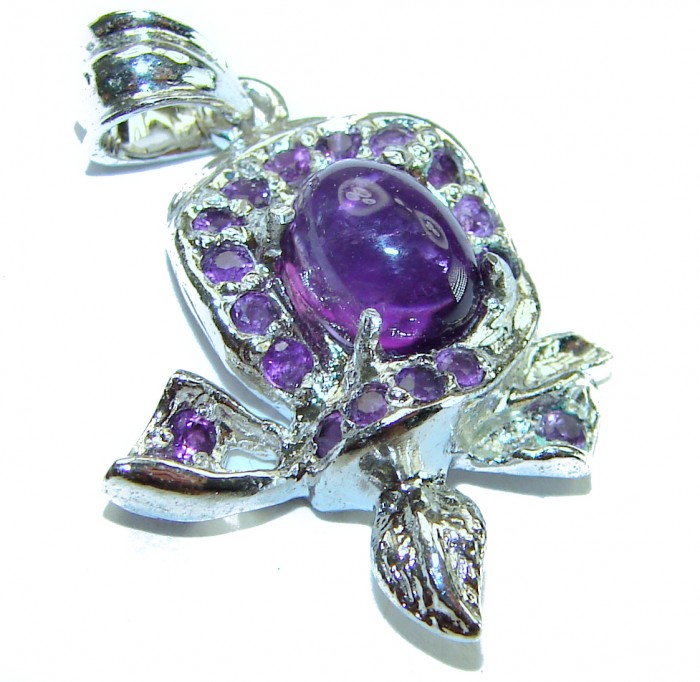 4.5 carat Amethyst .925 Sterling Silver handcrafted Pendant