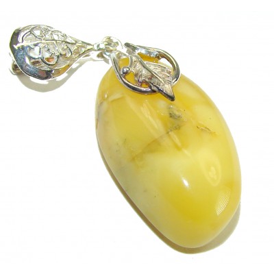 Butterscotch Baltic Amber .925 Sterling Silver handmade Pendant