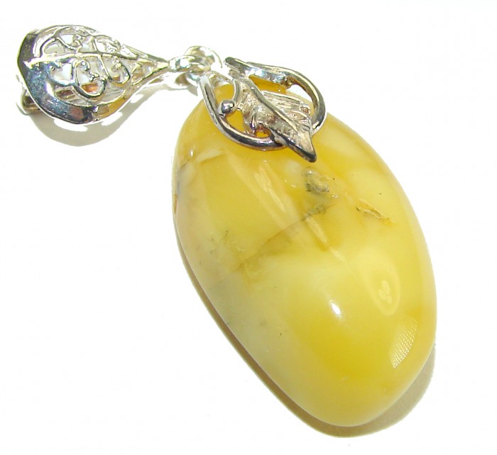 Butterscotch Baltic Amber .925 Sterling Silver handmade Pendant