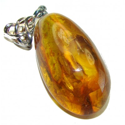 Best quality Baltic Amber .925 Sterling Silver handmade Pendant