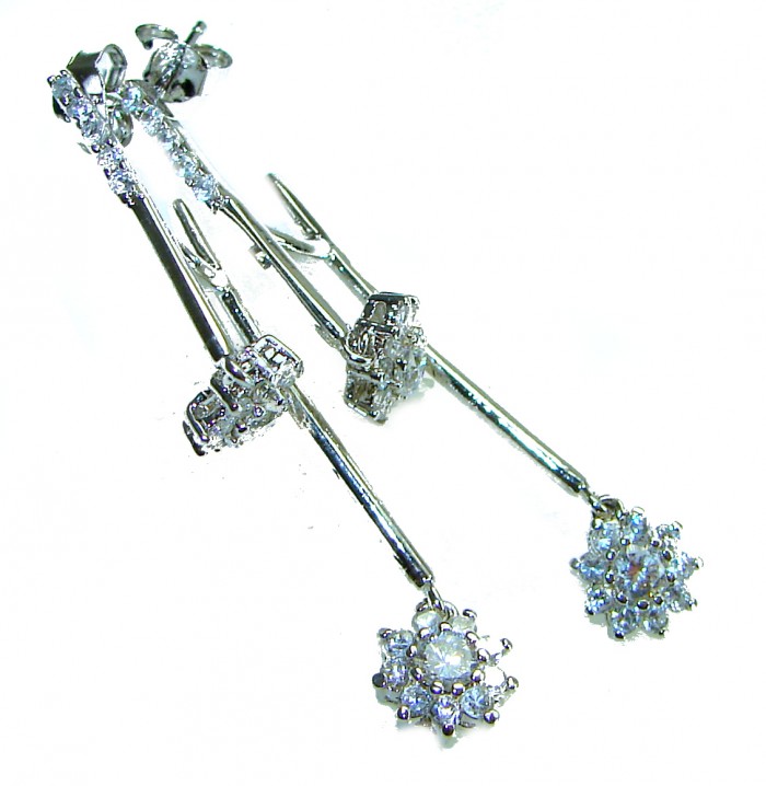 Exclusive White Topaz .925 Sterling Silver .925 Sterling Silver handcrafted Earrings