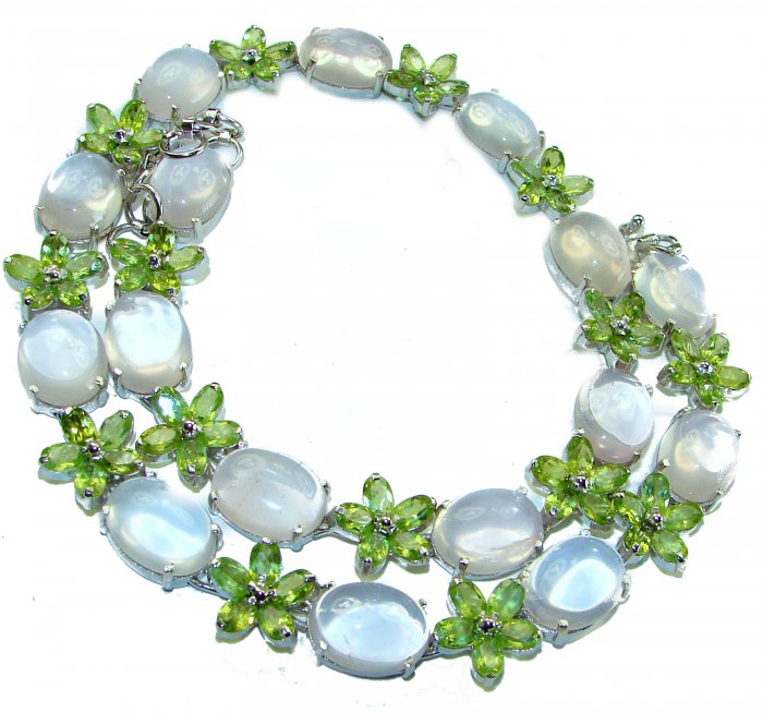Outstanding 125.5 carat Brazilian Rose Quartz .925 Sterling Silver handcrafted Statement necklace - video