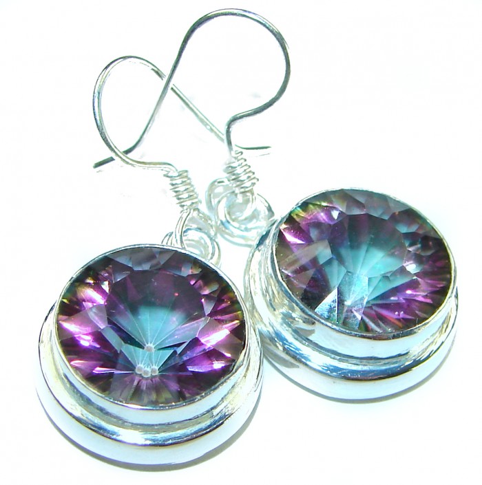 11.2 carat Mystic Topaz .925 Sterling Silver earrings