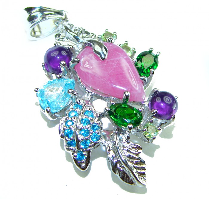 Excellent quality 8.6 Ruby .925 Sterling Silver handmade Pendant