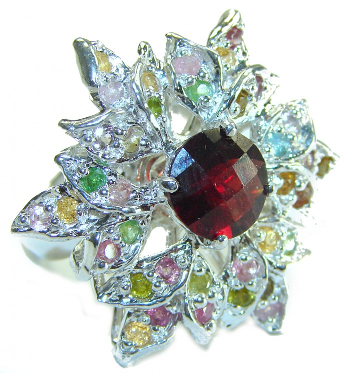 Real Beauty of Nature - natural 9.5 carat Ruby .925 Sterling Silver handmade Statement Ring size 7