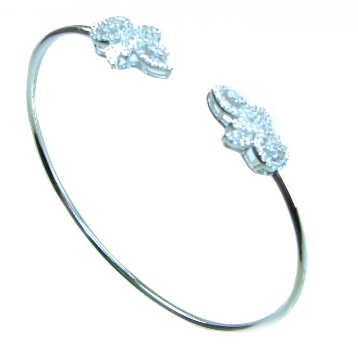 Exclusive 11.9 carat White Topaz .925 Sterling Silver handcrafted Bracelet